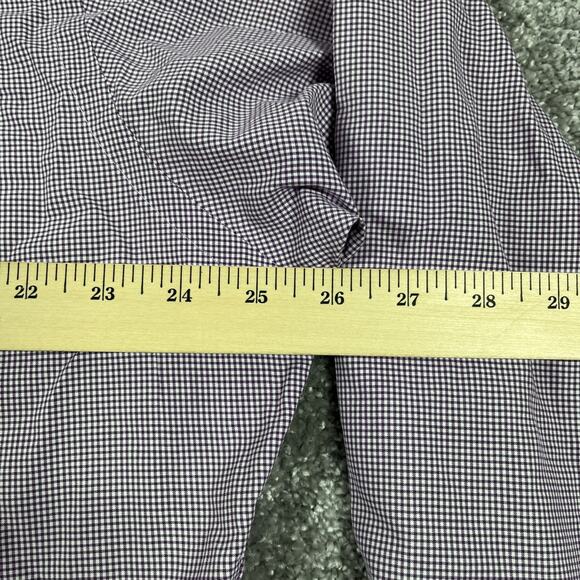 Ralph Lauren Dress Shirt Mens 16.5 34 35 Button Down Gingham Classic Fit Purple - Picture 9 of 11
